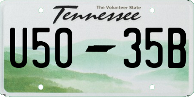 TN license plate U5035B