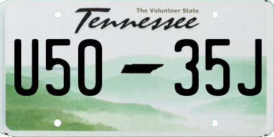 TN license plate U5035J