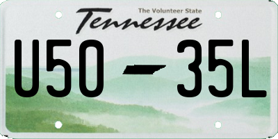 TN license plate U5035L