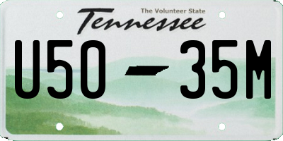 TN license plate U5035M