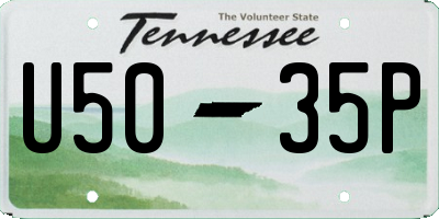 TN license plate U5035P