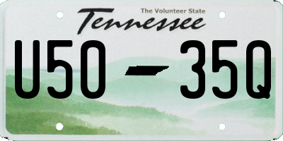 TN license plate U5035Q