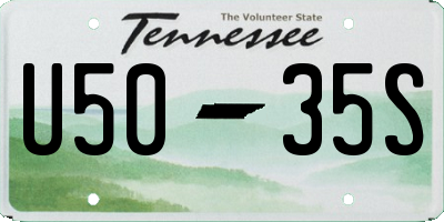 TN license plate U5035S