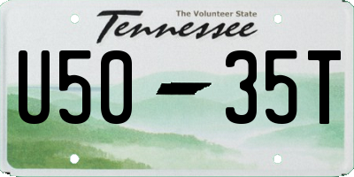TN license plate U5035T