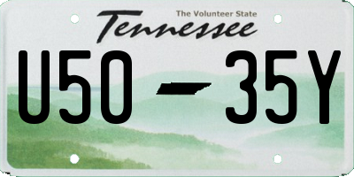 TN license plate U5035Y