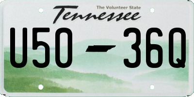 TN license plate U5036Q