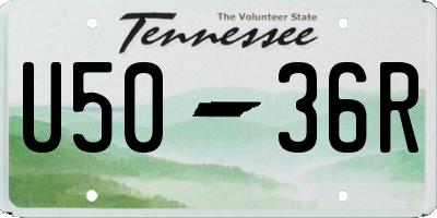 TN license plate U5036R