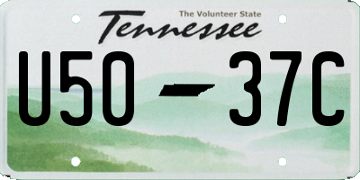 TN license plate U5037C