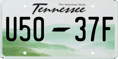 TN license plate U5037F