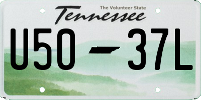 TN license plate U5037L