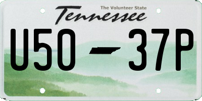 TN license plate U5037P