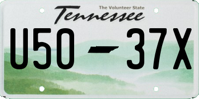 TN license plate U5037X