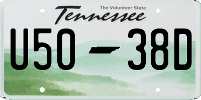 TN license plate U5038D
