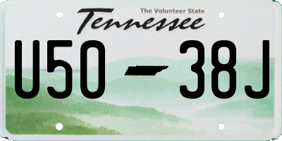 TN license plate U5038J