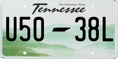 TN license plate U5038L