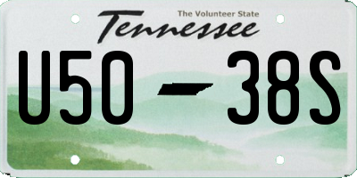 TN license plate U5038S