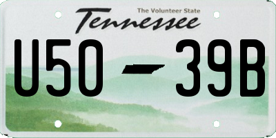TN license plate U5039B