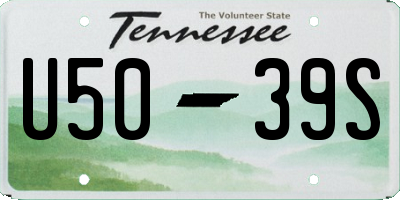 TN license plate U5039S