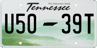 TN license plate U5039T