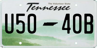 TN license plate U5040B