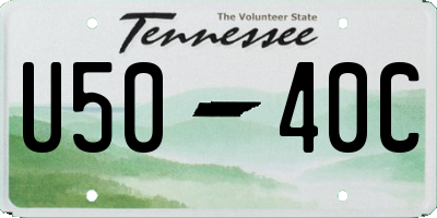 TN license plate U5040C