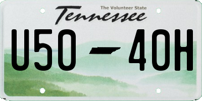TN license plate U5040H