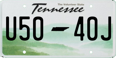 TN license plate U5040J