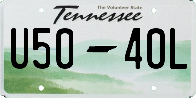 TN license plate U5040L