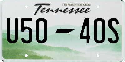 TN license plate U5040S