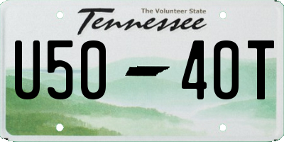 TN license plate U5040T