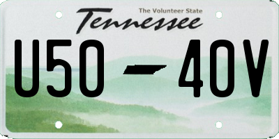 TN license plate U5040V