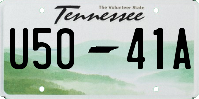 TN license plate U5041A