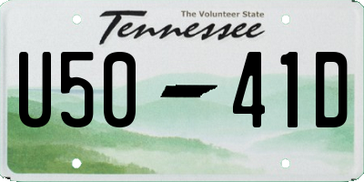 TN license plate U5041D