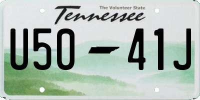 TN license plate U5041J