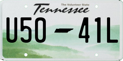 TN license plate U5041L