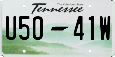 TN license plate U5041W