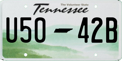 TN license plate U5042B