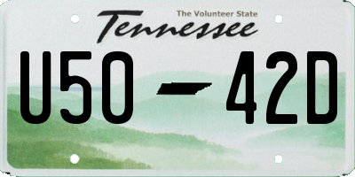 TN license plate U5042D