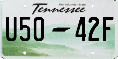 TN license plate U5042F