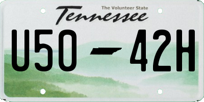 TN license plate U5042H