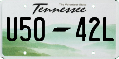 TN license plate U5042L