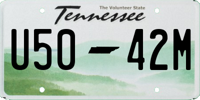 TN license plate U5042M