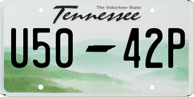 TN license plate U5042P
