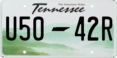 TN license plate U5042R