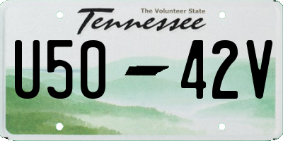 TN license plate U5042V