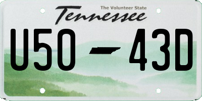 TN license plate U5043D