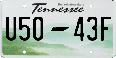 TN license plate U5043F