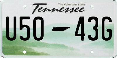 TN license plate U5043G