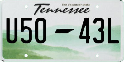 TN license plate U5043L