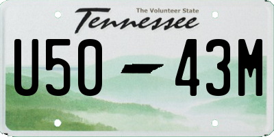TN license plate U5043M